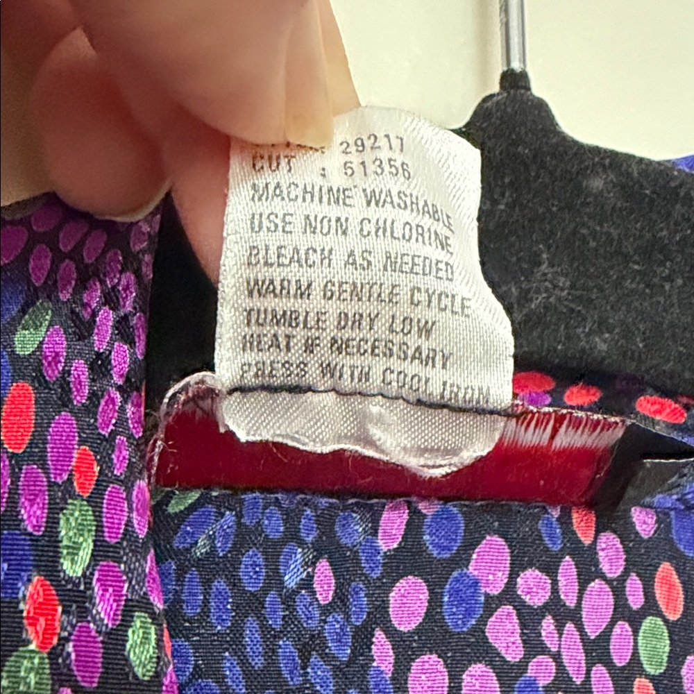 Vintage Notations Vibrant Patterned Button Down S… - image 3